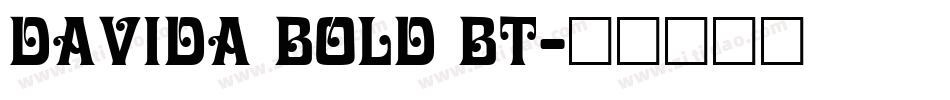 Davida Bold BT字体转换